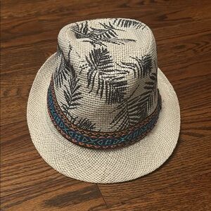 Chic Lucky 7 USA Cream and Black Patterned Kids Fedora